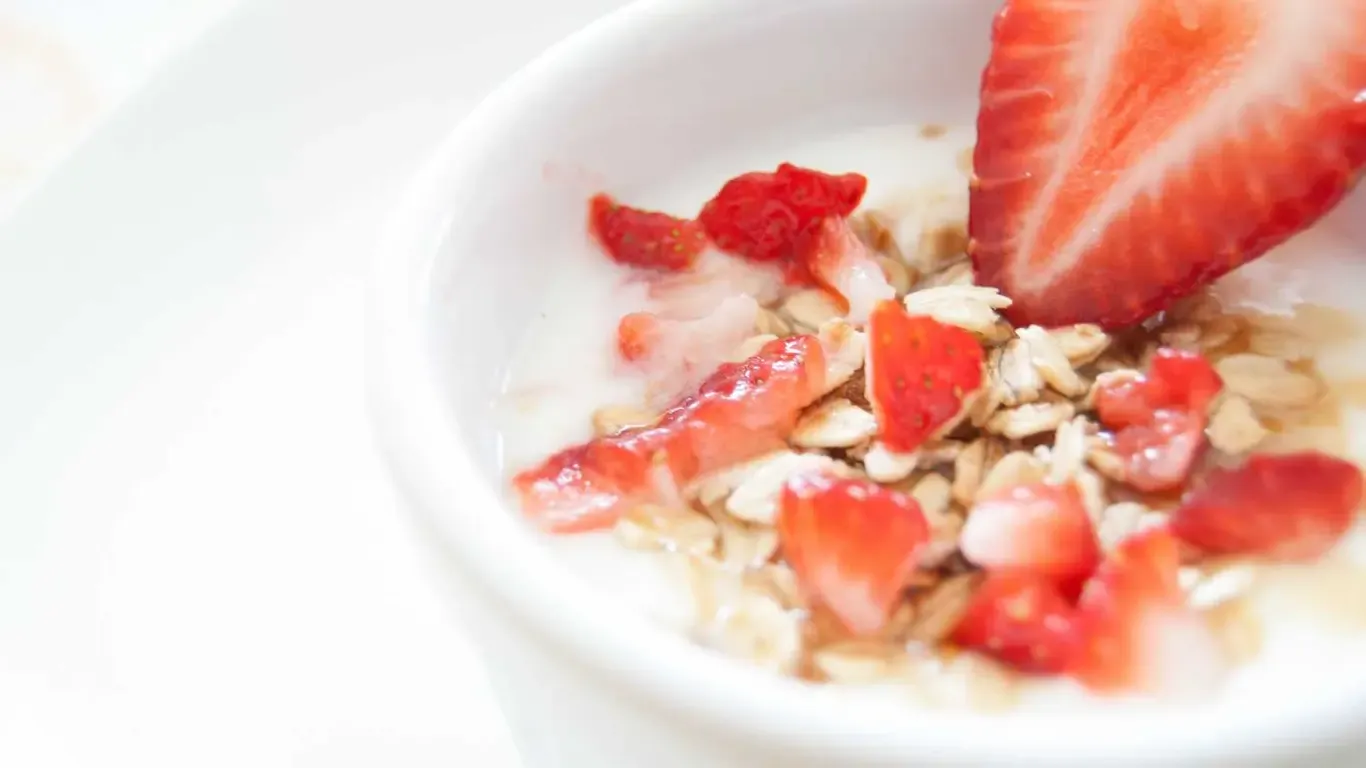 Fresas con avena
